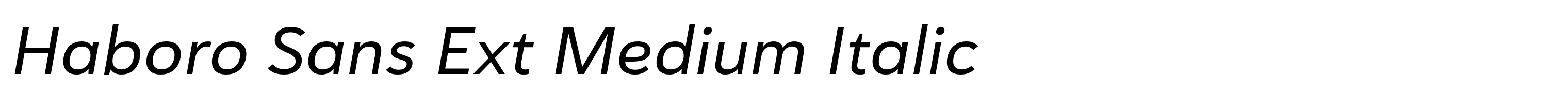 Haboro Sans Ext Medium Italic